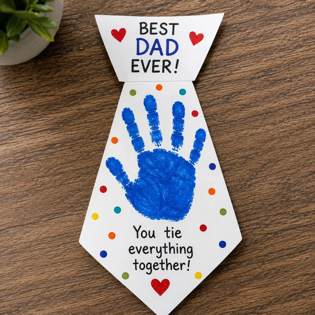 Handprint Tie Craft