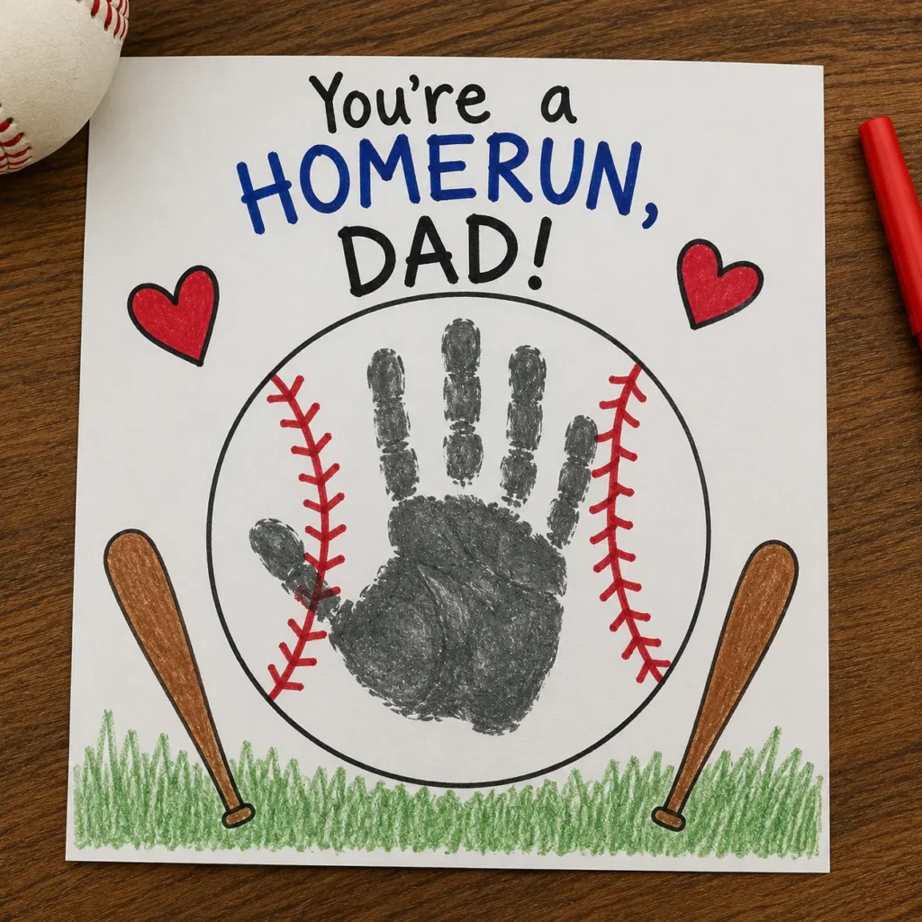 Handprint Baseball Craft