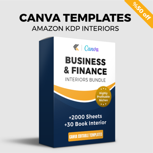KDP Low Content Books - Over +30 Business & Finance Book Interiors | Editable Canva Templates