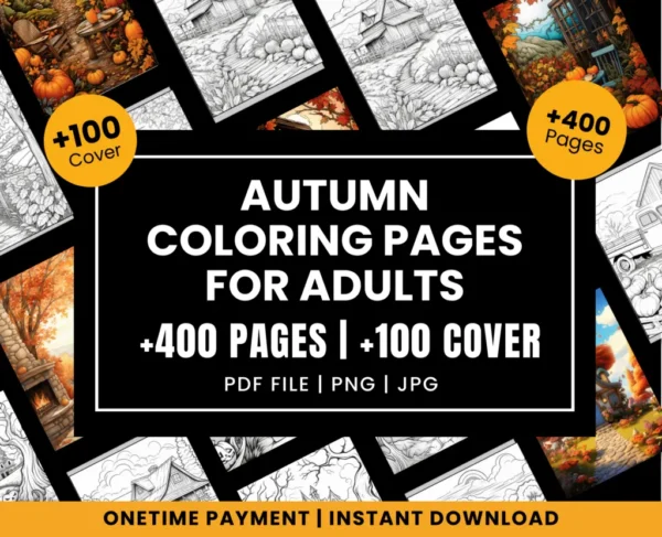 kdp coloring book Autumn coloring book