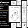 Halloween Scissor Skills Activity Book for Kids