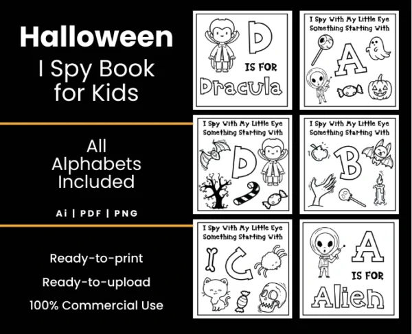 I Spy Halloween Activity Book for Kids