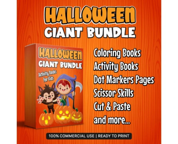 Halloween Activity Books for Kids Giant Bundle