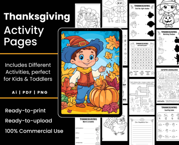 Thanksgiving Activity Books Giant Bundle