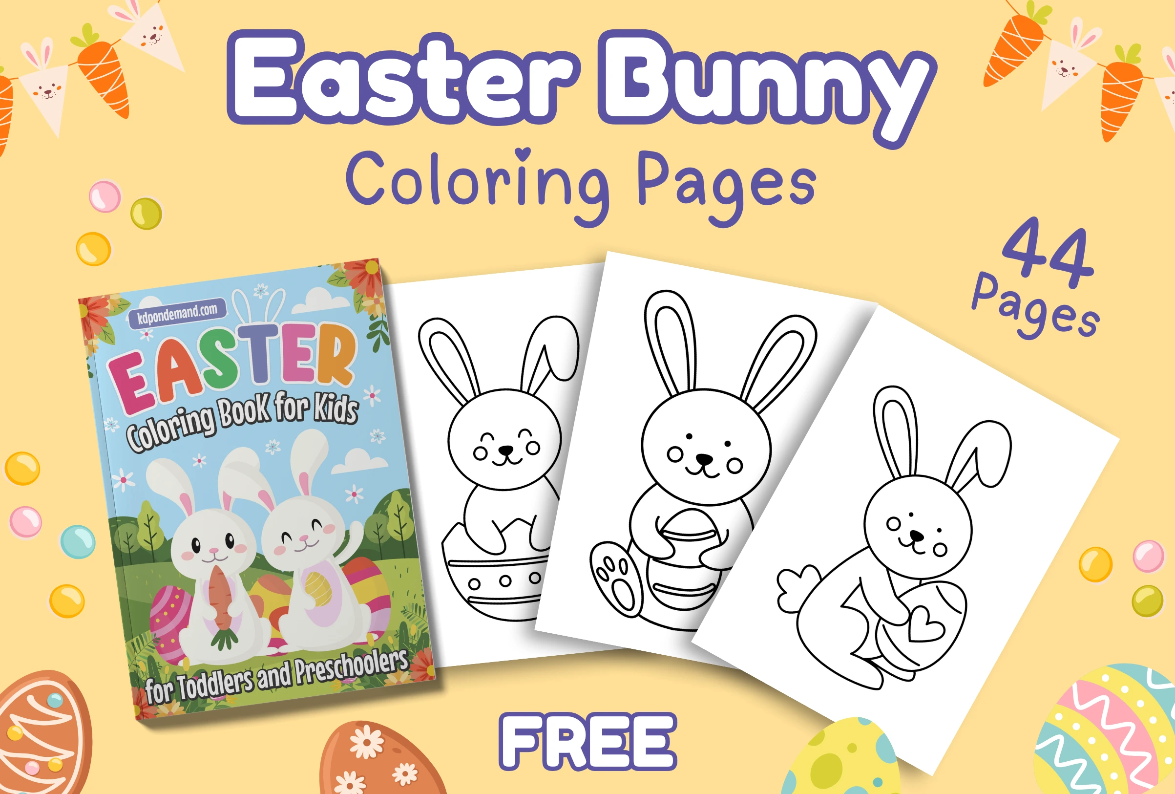 Easter Bunny Coloring Pages for Kids