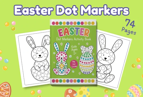 Easter Dot Markers Activity pages Book for kids