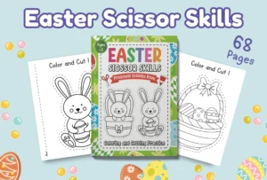 Easter cutting practice worksheets
