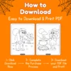 50 Cute Halloween coloring pages for kids printable