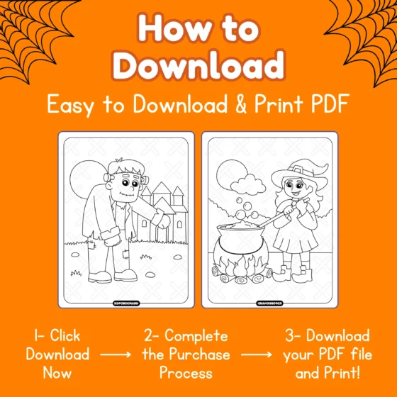 50 Cute Halloween coloring pages for kids printable