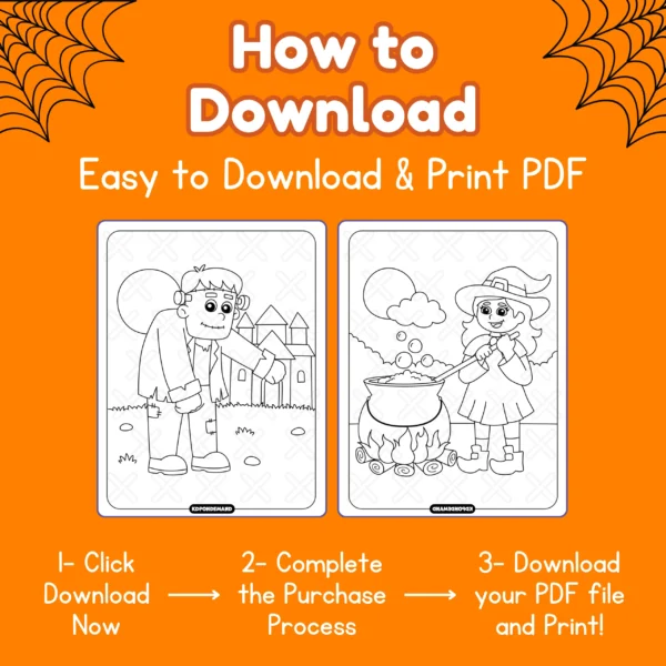 50 Cute Halloween coloring pages for kids printable