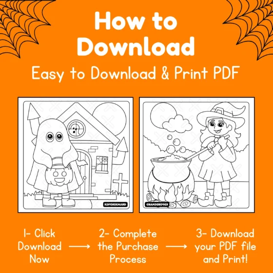 Cute Halloween Coloring Pages for kids Printable