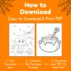 Halloween Coloring Pages for Toddlers Ages 2-4