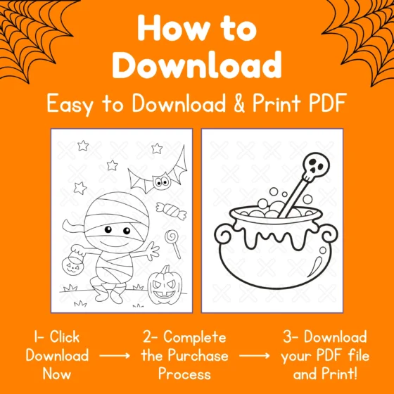 Halloween Coloring Pages for Toddlers Ages 2-4