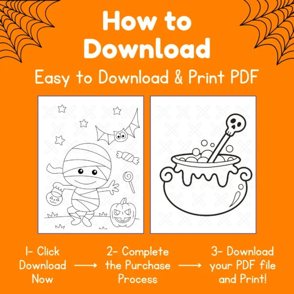 Halloween Coloring Pages for Toddlers Ages 2-4