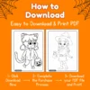 Halloween Coloring Pages Cute Costumes
