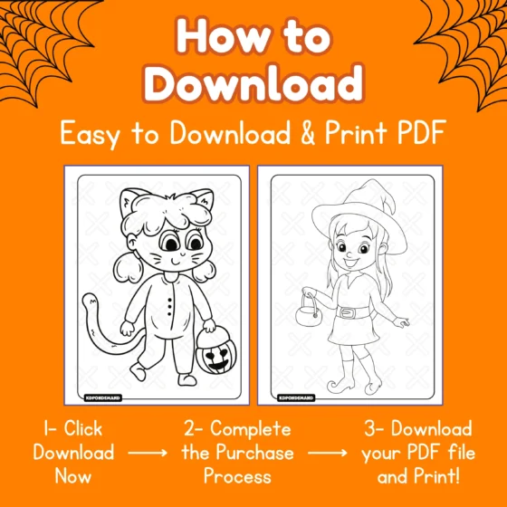 Halloween Coloring Pages Cute Costumes