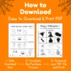 Halloween Cut and Paste Worksheets