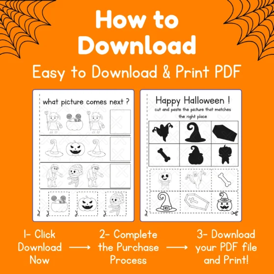 Halloween Cut and Paste Worksheets