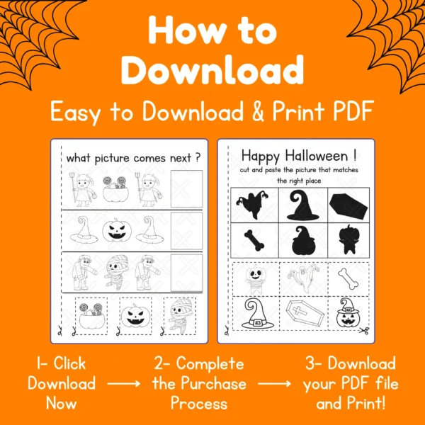 Halloween Cut and Paste Worksheets
