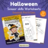 Halloween preschool Cutting Practice Worksheets