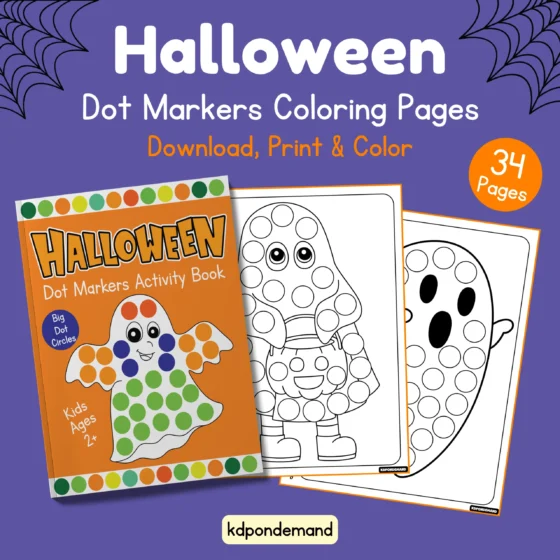 dot markers activity book - Halloween Coloring Pages