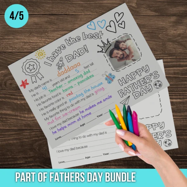All About dad Printable 4 All About dad Printable Best Fathers Day Gift