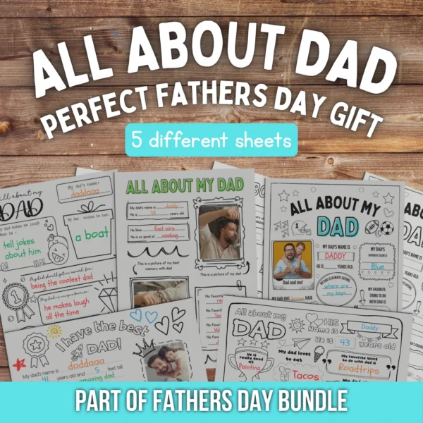 All About dad Printable All About dad Printable