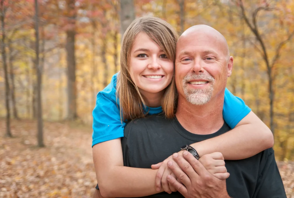 father and daughter out