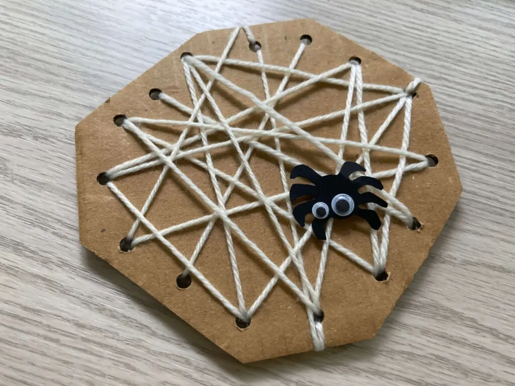 Spider Web Threading - Halloween Fine Motor Activities