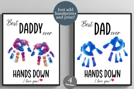 Best Dad Hands Down Poster