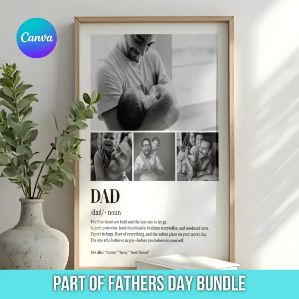 personalized fathers day gift personalized fathers day gifts, Dad Definition Template Poster