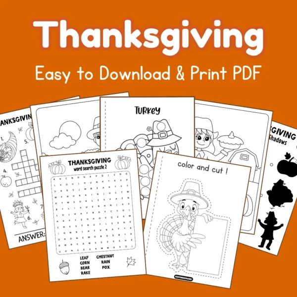 Thanksgiving Activity Pages Bundle Thanksgiving Activity Pages Bundle