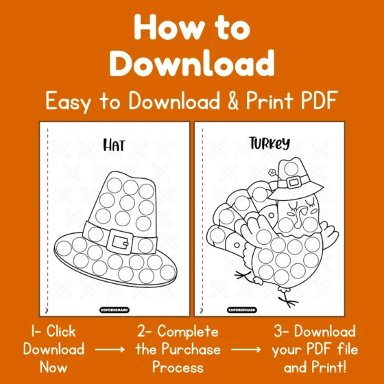 Thanksgiving Dot Markers Activity Book
