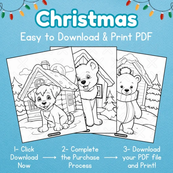 Christmas Coloring Pages animals