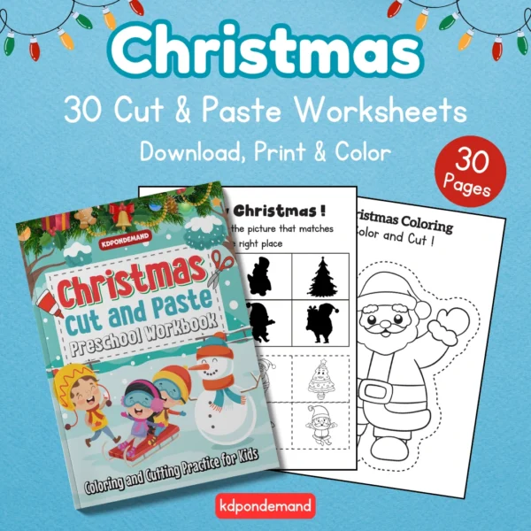 Christmas Cut and paste worksheets printable Christmas Cut and paste worksheets printable