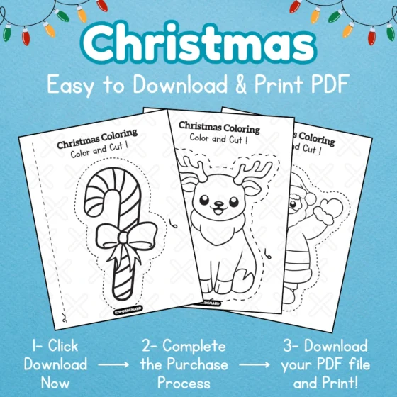 Christmas Cutting Practice Worksheets preschool