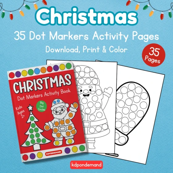 Christmas Dot Markers Printables activity book