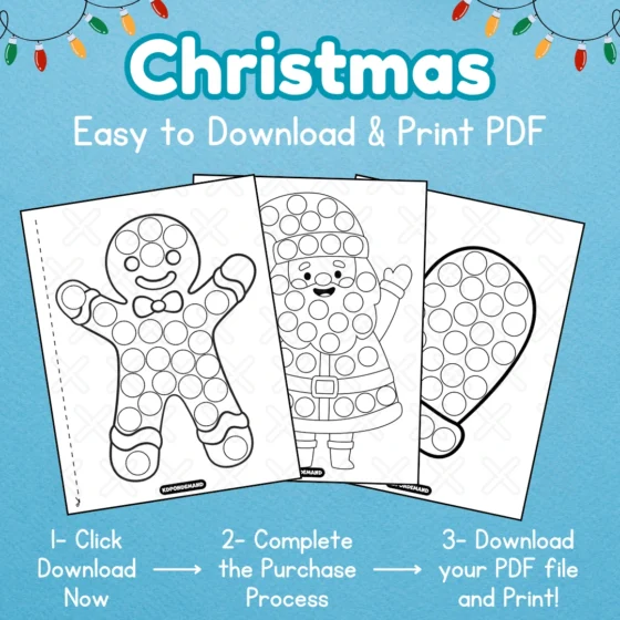 Christmas Dot Markers Printables activity book