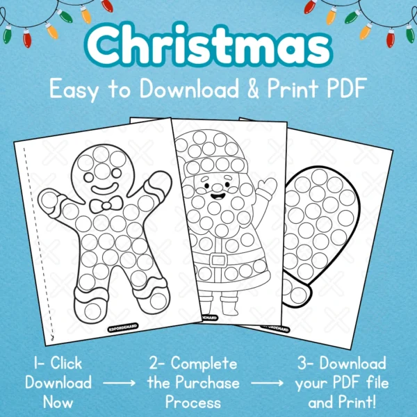 Christmas Dot Markers Printables activity book Christmas Dot Markers Printables activity book