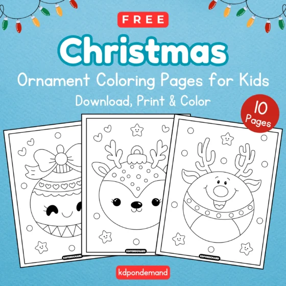 Christmas ornament coloring pages