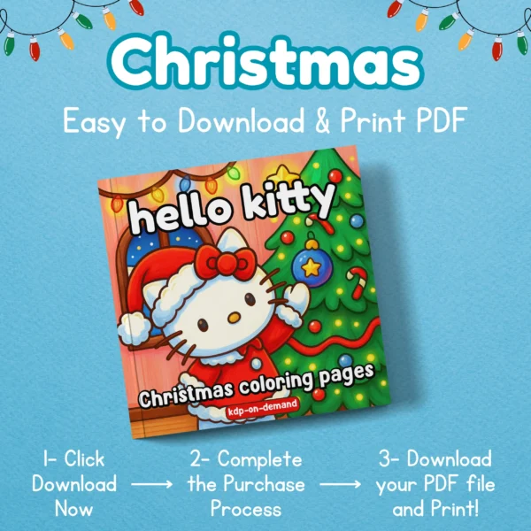Hello kitty christmas coloring pages