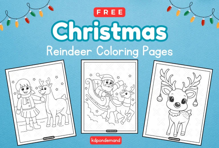 Christmas Reindeer Coloring Pages