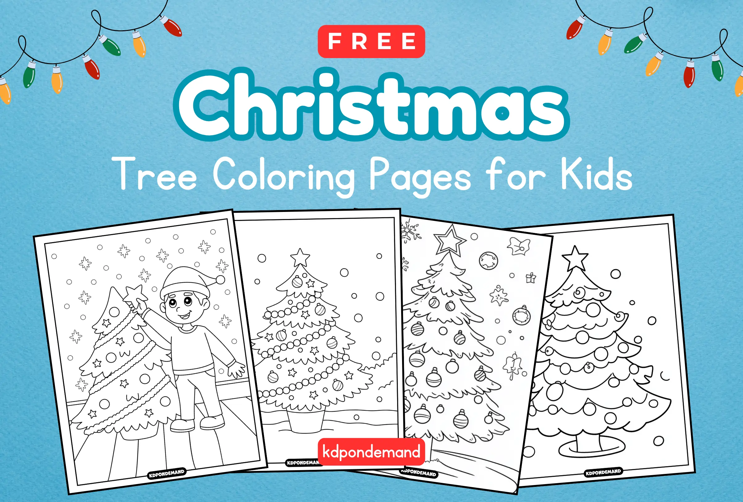 Christmas Tree Coloring Pages for Kids