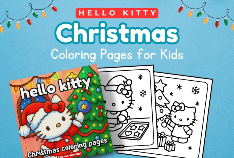 hello kitty christmas coloring pages