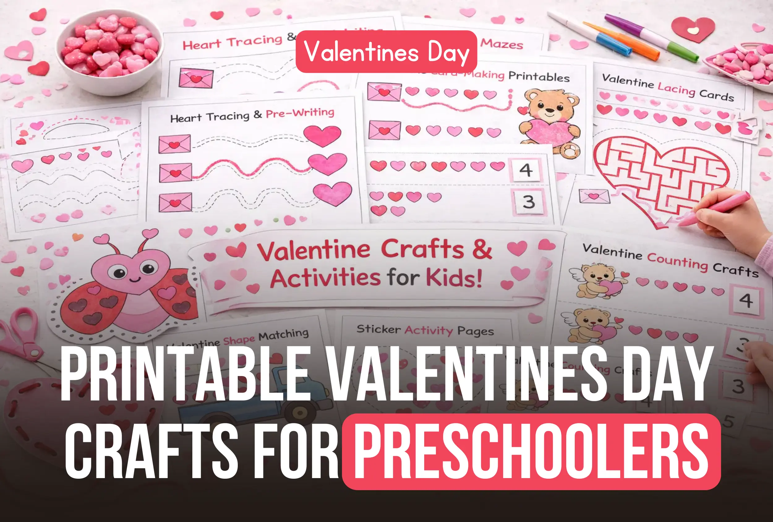 11 Easy Printable Valentines Day Crafts for Preschoolers