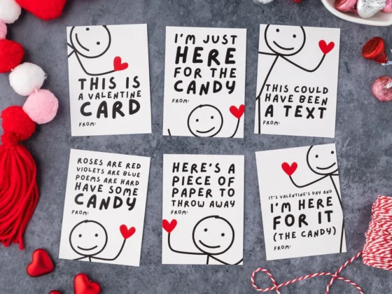 Last-Minute Funny Kids Valentine's Day Printable Cards - Instant Download