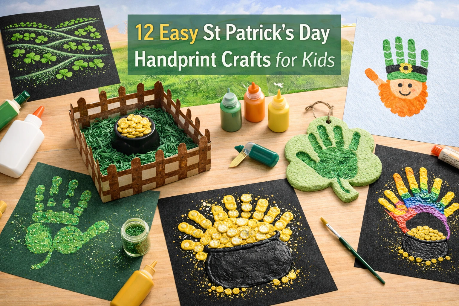 12 Easy St Patricks Day Handprint Crafts for Kids
