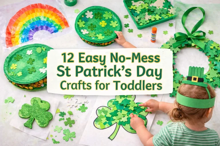 12 Easy No-mess St Patricks Day Crafts for Toddlers