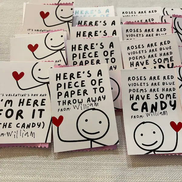 testimonial 4 Last-Minute Funny Kids Valentine's Day Printable Cards - Instant Download